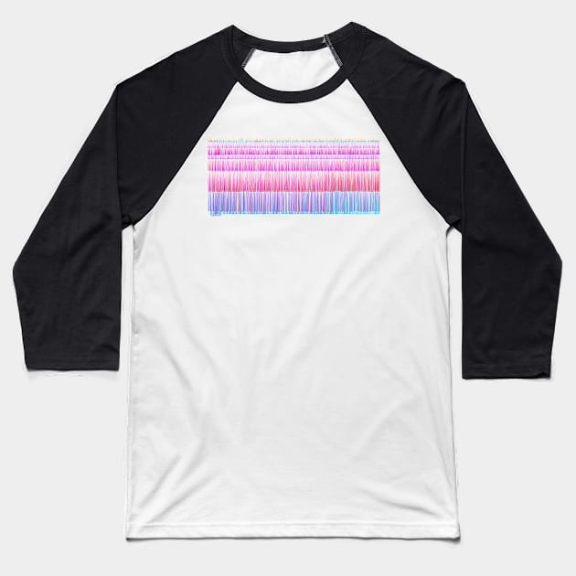 Pink Paint pattern minimal linear Baseball T-Shirt by soycarola